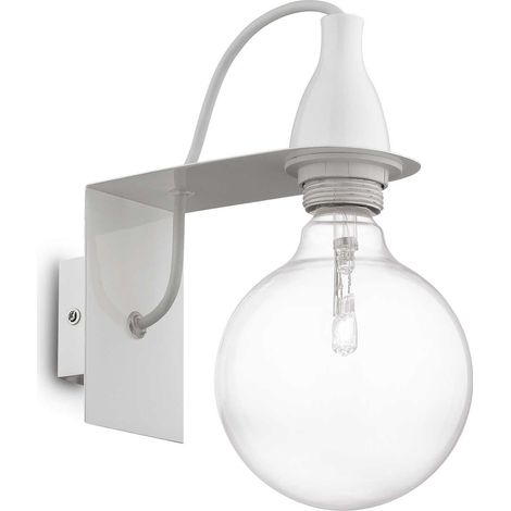 Ideal Lux Minimal - 1 Licht Wandleuchte Weiß, E27 (1/2)