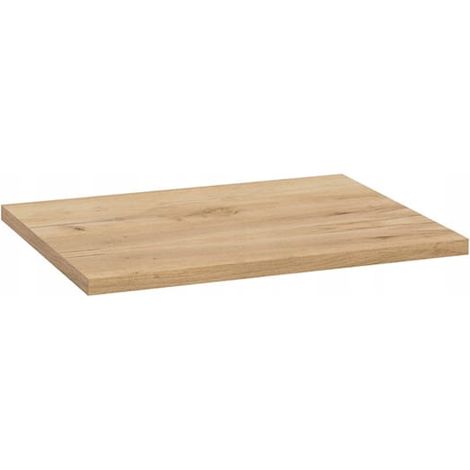 Encimera de baño 60x46cm Tablero laminado para muebles roble artesanal dorado