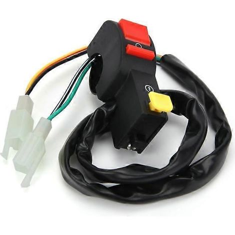 Bouton de démarrage/arrêt/interrupteur d'allumage au guidon compatible avec les motos 50cc/110cc (1/4)