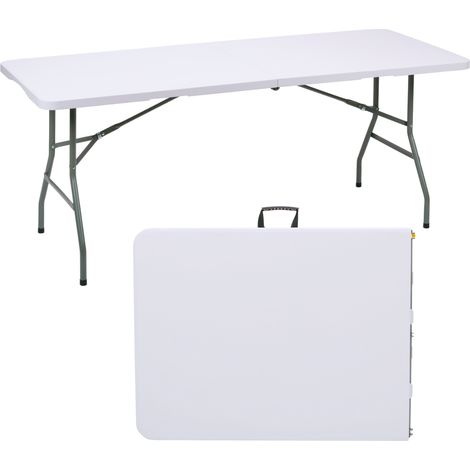 No Brand table de jardin Blanc H74xl70xL180cm (1/5)