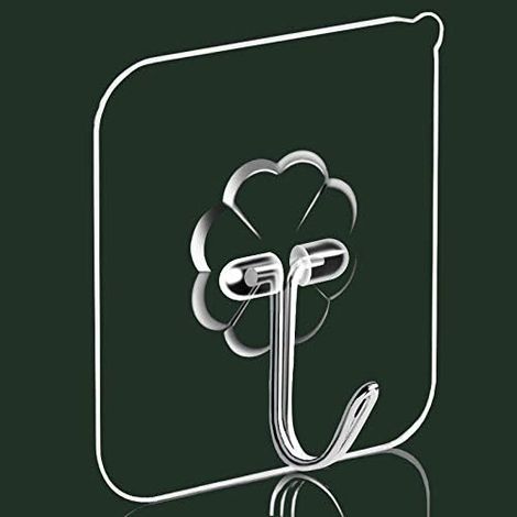 10er-Packung stabile, transparente Saugnapf-Wandhaken, geeignet für Küche und Bad, Größe 6 x 6 cm (10er-Packung)
