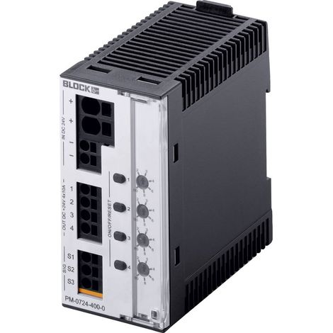 BLOCK PM 0724-400-0 Disjoncteur électronique 24 V/DC 10 A Nbr. de sorties:4 x Contenu 1 pc(s) W91657