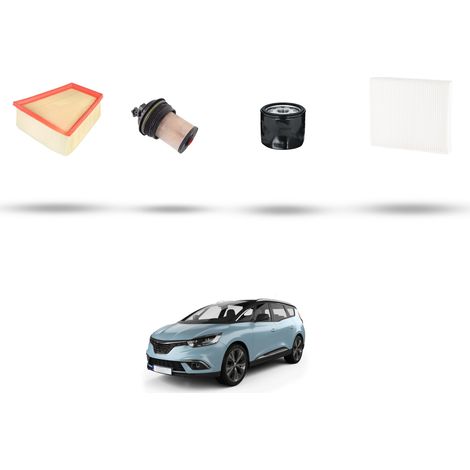 Kit tagliando 4 filtri compatibile con Renault Scenic IV / Grand Scenic 1.5 Dci Hybrid 81kw Dal 2017 (1/5)