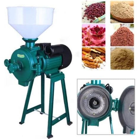 Molino eléctrico de grano con embudo Molino de amapola Molino de café Molino de cereales 2,2 kW