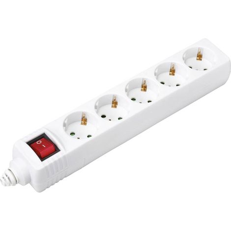 [GEBRAUCHT] B-Ware Sygonix BT-2372211 Steckdosenleiste Mit Schalter 5fach Weiß 1 St. (BT-2372211)
