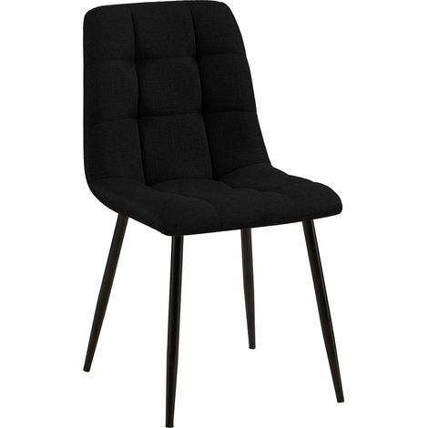 Silla de comedor Tilde Tela Negro (1/5)