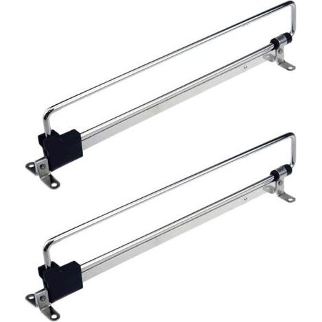 Lot de 2 cintres extensibles réglables pour tringle de voiturier coulissante pour placard, organisateur de rangement pour armoire, vis incluses (35,6 cm) (1/4)
