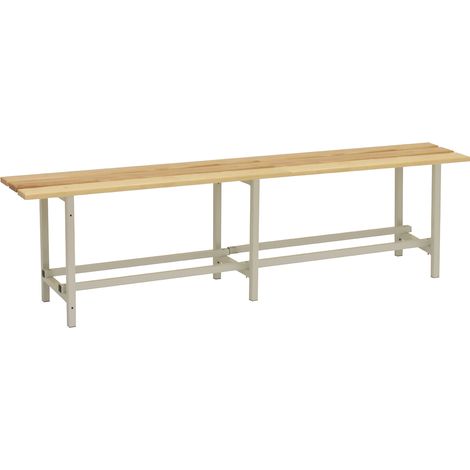 Simonrack Banc Vestiaire Gris 150 cm Bois et Métal (1/3)