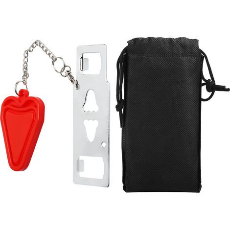 Verrou de porte de voyage antivol rouge, dispositif de sécurité portable pour hôtels et hébergements