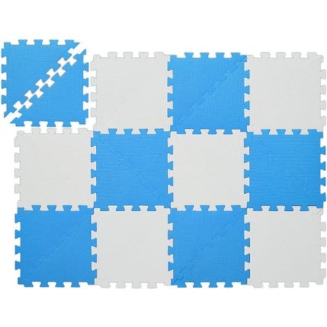 Tappetino puzzle blu bianco 8 (1/5)