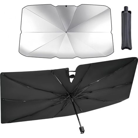 Pare-soleil pliable pour voiture 140 x 79 cm - Pare-soleil pour voiture, protection UV à 99 %, isolation thermique optimale