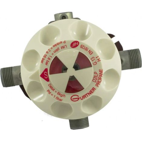 Regolatore di pressione invertito D.2.I.L.P 6kg/h 1,5bar - NF EN Propano - M20x150.