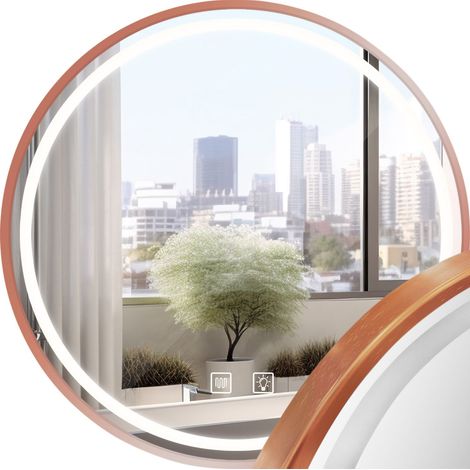 SPIEGEL LED 50CM MMJ BRUSH ROSE GOLD (1/5)