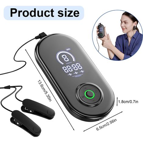 Dispositif de stimulation du nerf vague avec pinces auriculaires, aide au sommeil avancée. La stimulation électrique transcrânienne (CES) réduit l'anxiété et soulage la fatigue. Microcourant, 3 modes (1/5)