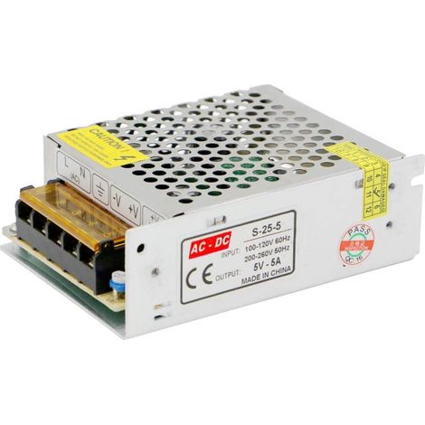 Alimentation 5V 5A 25W Transformateur AC 110V / 220V à DC 5V Convertisseur de Commutation (1/5)