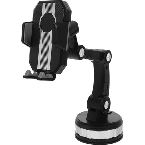 Support de Téléphone Matériau PC Abs Acier Silicone sans Outil Voiture Ventouse Stable pour Navigation et Utilisation en Automobile (1/5)