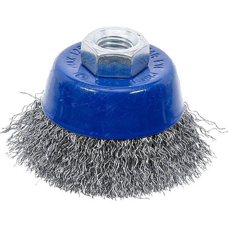 Brosse Ronde D.65 x 50 mm - Réception M14 x 2,0 - Acier, Usage Industriel - Nettoyage Efficace - D-Work (1/5)