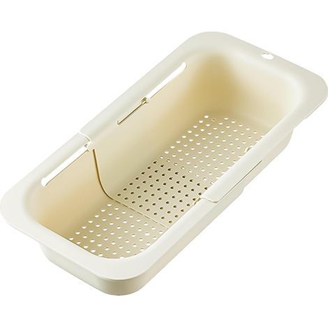 Cestello per scolapasta da lavello, scolapiatti telescopico, scolapasta da cucina regolabile, vassoio per sciacquare la pasta, supporto per asciugare gli alimenti, massimizzazione dello spazio del lav (1/5)