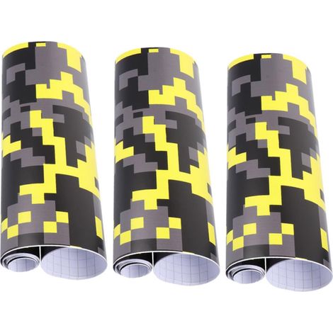Vinyl for Car Bodywork 3 Pieces 152x30 Cm Yellow Digital