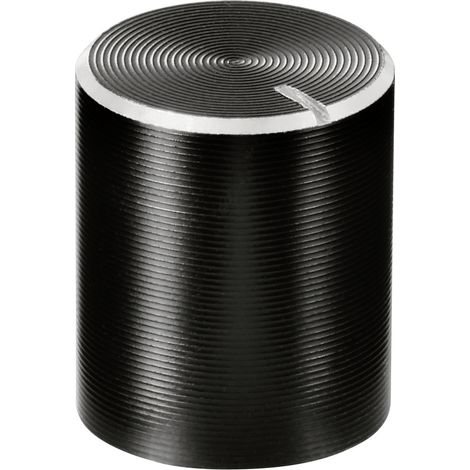 TRU COMPONENTS TC-11613892 Tête de bouton rotatif avec marquage noir (Ø x H) 10 mm x 12 mm aluminium