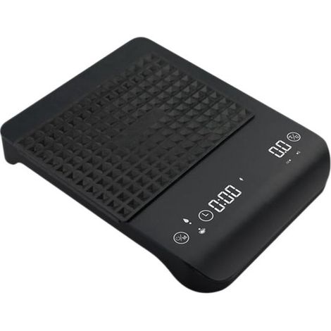 Balanza digital para café - Balanza electrónica de cocina - Pesaje preciso - Recargable con temporizador - 3 kg 0,1 g - Negra (1/5)