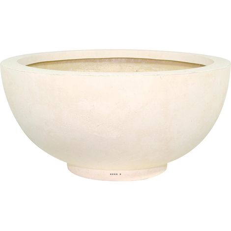 Bac en Polystone Landi Ext. Bol D 70 x H 32 cm crème - dimhaut: H 32 cm - couleur: Crème