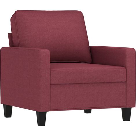 Fauteuil de Salon,Chaise,Fauteuil Rouge bordeaux 60 cm Tissu CFW288442 (1/5)