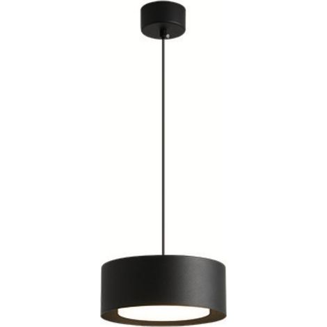 Cilindro P Nero - moderna lampada a sospensione a LED in metallo
