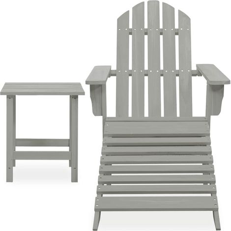 Maison Exclusive - Adirondack-Gartenstuhl mit Fußstütze & Tisch T (1/5)