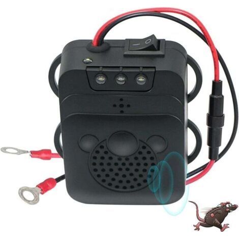 Répulsif à ultrasons  pour voiture avec LED stroboscopique, pour garage, voiture, rongeurs, souris, créatures, maison, garage, grenier, camping (1/4)