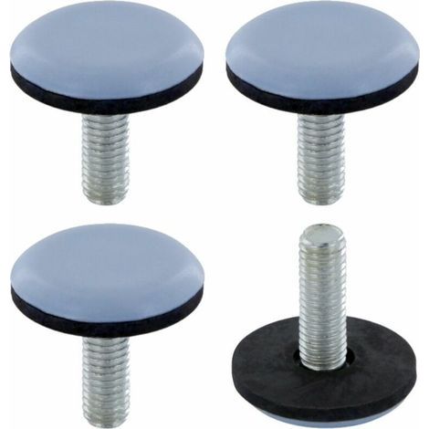 Piedini regolabili in Teflon PTFE, set da 4, filettatura M6, cuscinetti antiscivolo per mobili e attrezzature industriali