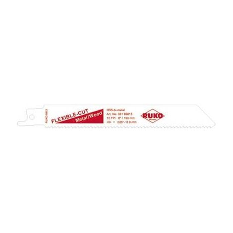 LOT DE 5 LAMES DE SCIE-SABRE LONGUEUR 150 MM RUKO 8901-5 RUKO 33289015 LONGUEUR LAME DE SCIE 150 MM 5 PC(S)