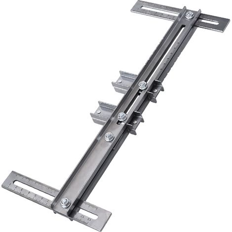 Gabarit de positionnement pour tringle à rideaux en acier inoxydable pour quincaillerie de placard