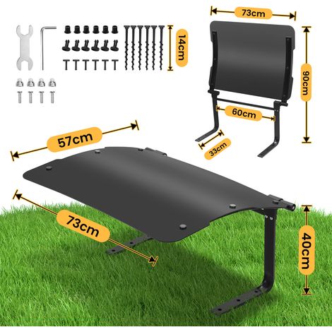 Wolketon Garaje para cortacésped Techo plegable Techo negro 73x57x40cm Estructura de acero Garaje para cortacésped Protección exterior (1/2)