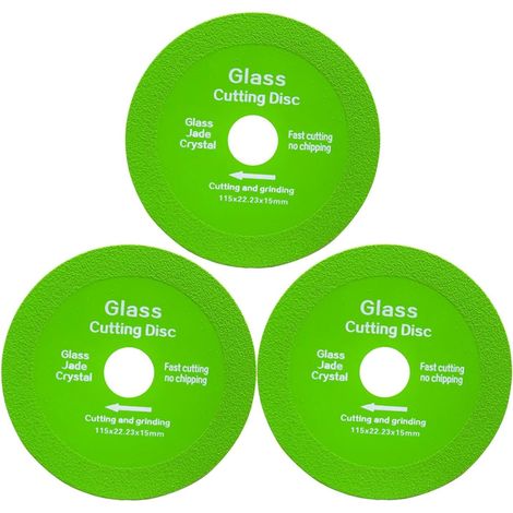 Diamond Disc 115 mm 125 mm, Glass Cutting Disc, Cutting Disc for Angle Grinder for Porcelain, Glass, Jade, Wine Bottles (115 x 15 x 22.23 mm3) (1/5)