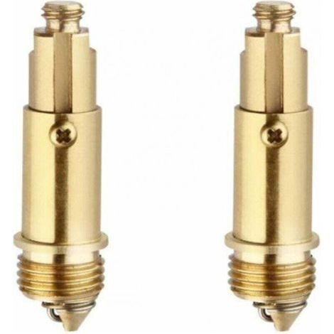 pair Boulon de remplacementNoyau de vidangeRessort de vidange à rebondPièce de rechange pour bouchon de lavabo facileConvient à la plupart des bouchons de baignoire et d'évier (1/4)