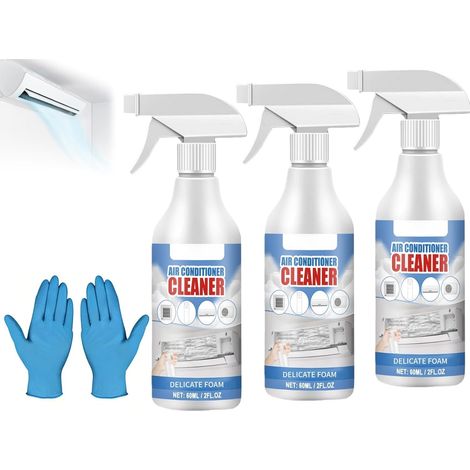 Air Conditioner Cleaner Foam Spray, 3pcs Air Conditioner Cleaner, Air Conditioning Cleaning Spray, Foam Cleaner for Air Conditioners, Air Conditioner Coil Foam Spray, 2 ml (1/5)