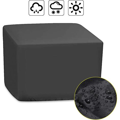 82 x 82 x 61cm  Waterproof Fire Pit Cover Garden Patio Burner BBQ Cover Outdoor Furniture Cover (1/5)