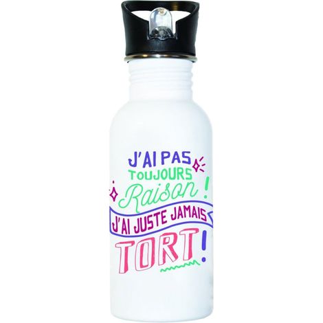 Gourde en Aluminium - Jamais tort - 500 ml (1/2)