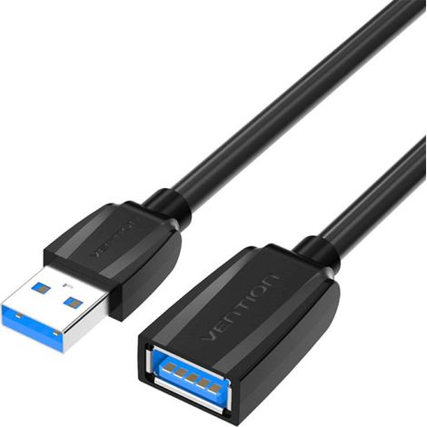 Verlängerungskabel USB 3.0 Stecker USB auf Buchse USB - USB-Kabel 1,5m (Schwarz)