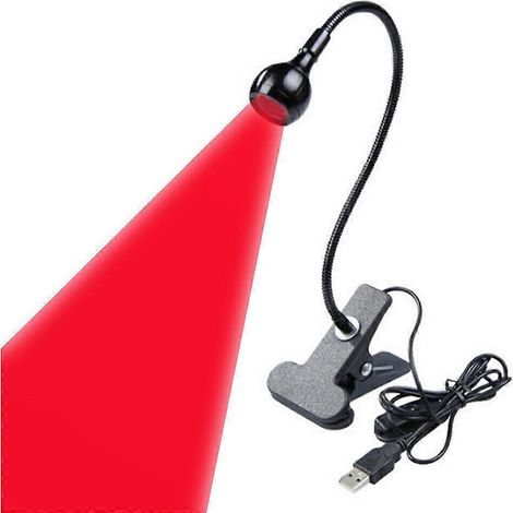 Lampe LED flexible à pince en col de cygne, lumière rouge 670 nm, pour protéger la vue contre la baisse d'acuité visuelle ( ) (1/5)