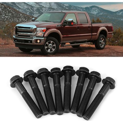 Kit de 16 boulons de collecteur d'échappement F4TZ-9S425-A compatible avec les moteurs diesel Ford F250 et F350 de 7,3 L (1994-2003) (1/5)