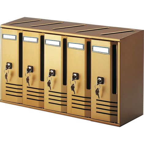 CASSETTA POSTALE ALUBOX CUBO C5 52X17,5X30 BRONZO- ALUBOX- 1,0 pz