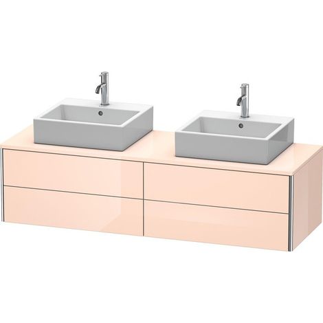 Meuble sous-vasque XSQUARE 400x1600x548mm f 2 Be perle d'abricot haute brillance