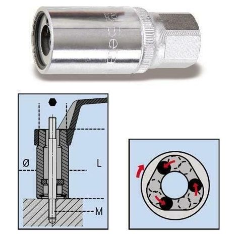 BUSSOLA ESTRATTORE PER VITI PRIGIONIERE 1/2 DA 10 MM. - BETA-1433