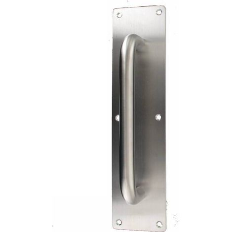 Secury-T – Poignée de tirage inox SS304 300x75x2 mm – Plaque de propreté hygiénique – Fixation par vis – Résistance à la corrosion