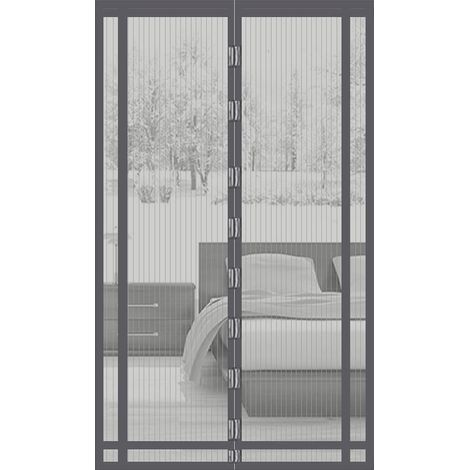 Sekey Magnet Fliegengitter Balkontür ohne Bohren, Insektenschutz Vorhang Zuschneidbar, 220 x 130cm / 220 x 120cm / 220 x 110cm / 210 x 130cm / 210 x 120cm / 210 x 110cm, Grau