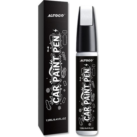 AUTOGO Car Touch-Up Pen White, Universal touch-up pen for repairing paint scratches and maintaining the paint surface (1/5)