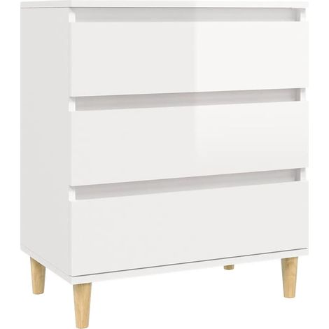 Sideboard/Anrichte/Buffet Hochglanz-Weiß 60x35x70 cm Holzwerkstoff LXWW272667 (1/5)