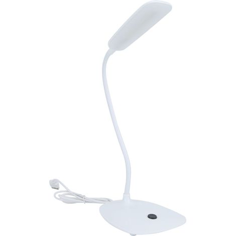 Lámpara de escritorio LED de 1 pulgada, tubo flexible de 360°, brillo ajustable mediante tacto, alimentación USB, ideal para leer, en el dormitorio o en la oficina. (1/5)